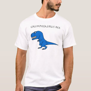 T-shirt Azul de Grumposaurus Rex