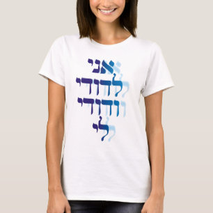T-shirt Azul de Le'dodi Ve'Dodi Li do Ani
