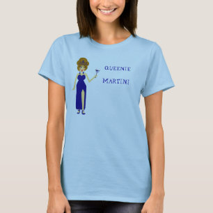 T-shirt azul de Queenie Martini