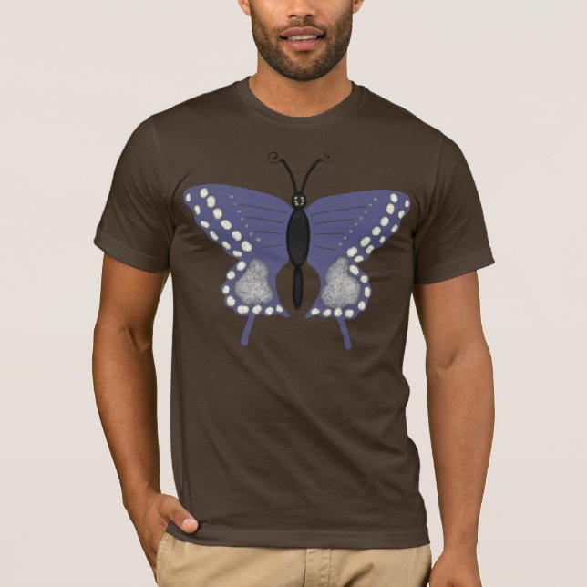 T-shirt azul de Swallowtail (Frente)