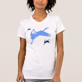 T-shirt Azul de três garças-reais