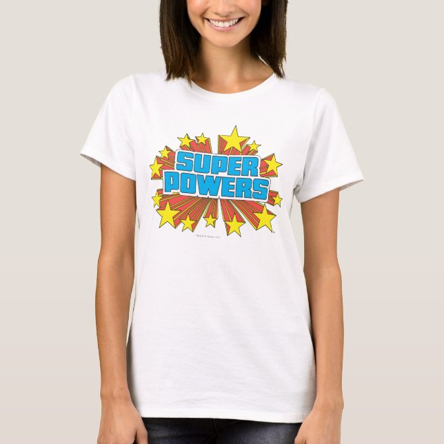 T-shirt Azul do logotipo Super Powers™ (Frente)