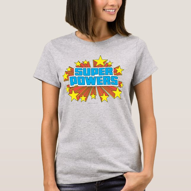 T-shirt Azul do logotipo Super Powers™ (Frente)