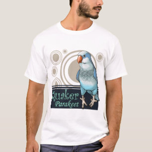 T-shirt azul do Parakeet do quacre