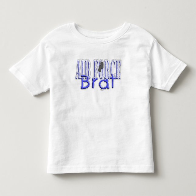 T-shirt Azul do pirralho da força aérea (Frente)