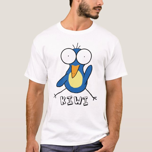 T-shirt azul do quivi (Frente)