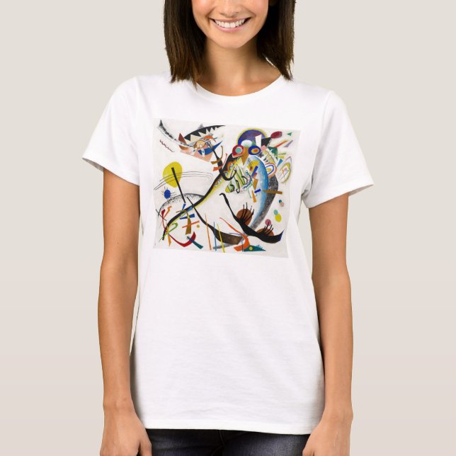 T-shirt azul do segmento de Kandinsky (Frente)
