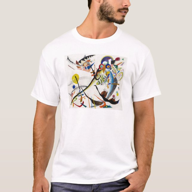 T-shirt azul do segmento de Kandinsky (Frente)