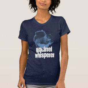 T-shirt azul do Whisperer do esquilo