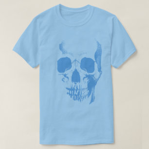 T-Shirt Azul Face Caveira