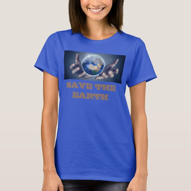 T-Shirt azul feminino (Frente)