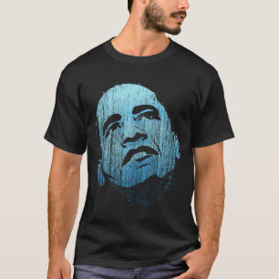 T-shirt azul fresco de Barack Obama do vintage