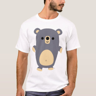 T-shirt azul grande das crianças do urso dos