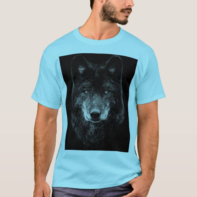 T-shirt azul masculina (Frente)
