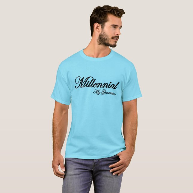 T-shirt azul milenar (Frente Completa)