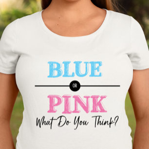 T-shirt azul ou rosa, de gênero Reveal
