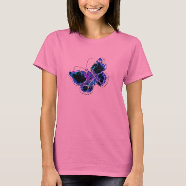 T-Shirt AZUL & PINK BUTTERFLY (Frente)