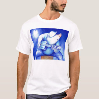 T-shirt azul Porcine