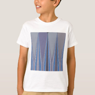 T-shirt Azul, Roxo, Cinza de Arte Chevron