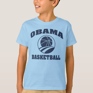 T-shirt azul superior do basquetebol do Obama do