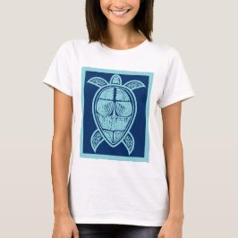 T-shirt azul-tartaruga