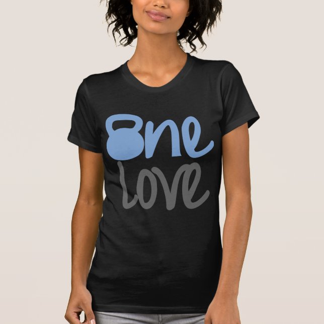T-shirt Azul "um amor " (Frente)
