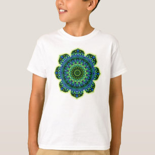 T-shirt Azul verde Mandala