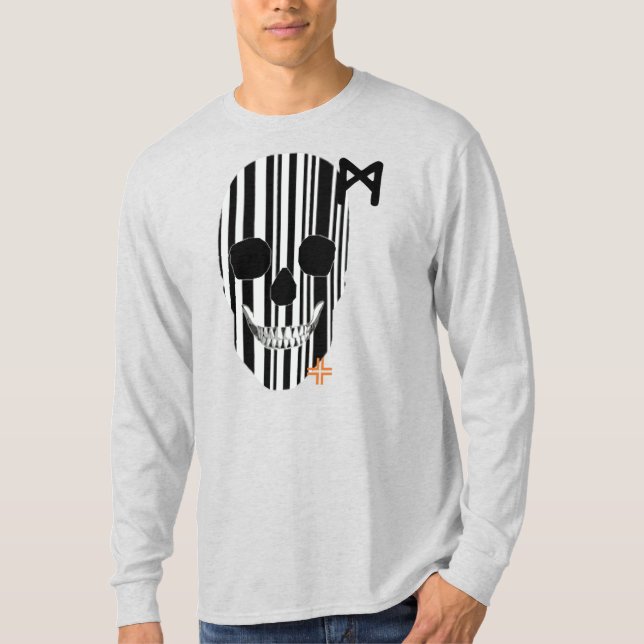 T-Shirt B2 de colar de manga longa de manga manual (Frente)