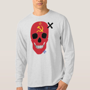 T-Shirt B2 de folga longa de URSS HANDSKULL