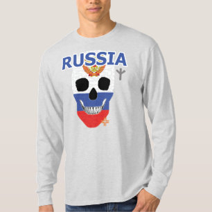 T-Shirt B2 de longa distância russa HANDSKULL