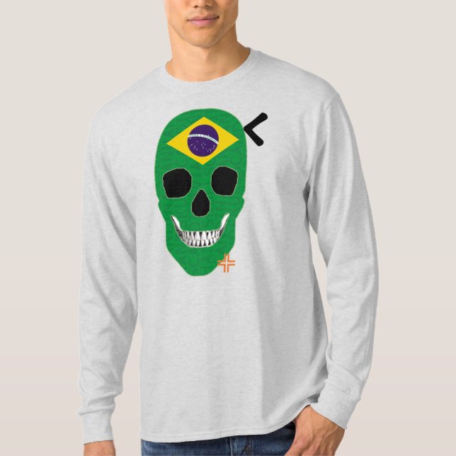 T-Shirt B2 de Longa Mancha Brasil (Frente)