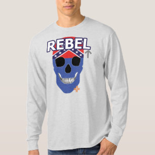 T-Shirt B2 de manga longa azul-rebelde-mancha-anã-