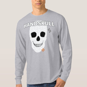 T-Shirt B2 de manivela longa de manivela HANDSKULL