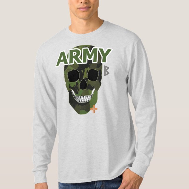 T-Shirt B2 do Exército de Mancha Longa (Frente)