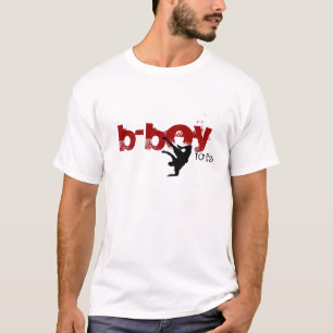 T-shirt b-menino para a vida (vermelho, preto)