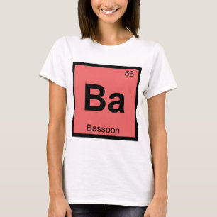 T-shirt Ba - Música de Fagote Símbolo da Tabela Periódica 