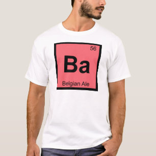 T-shirt Ba - Símbolo da Tabela Periódica Química da Ale Be
