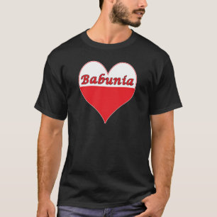 T-shirt Babunia Polonês Heart