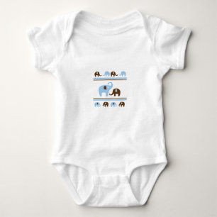 T-SHIRT BABY BLUE ELEFHANTES DE CUTE BABY CARTOON ELEPHANT