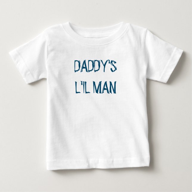 T-shirt Baby Boy "PAI L'IL MAN" Cotton Bodyfato (Frente)