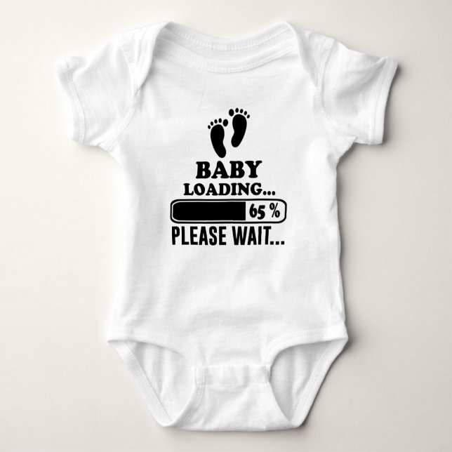 T-SHIRT BABY CARREGANDO POR FAVOR ESPERE (Frente)