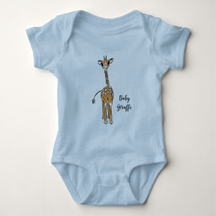 T-shirt Baby Giraffe - azul