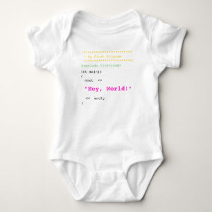 T-shirt Baby Girl First C++ Program