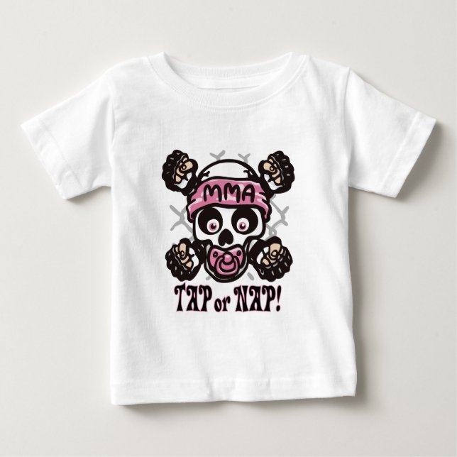 T-shirt Baby MMA Skull e Binky (Frente)