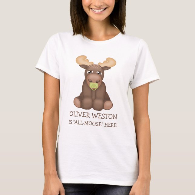 T-shirt Baby Moose "All-Moose Here" (Frente)