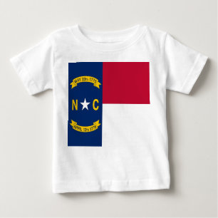 T-shirt Baby T Shirt com Bandeira da Carolina do Norte
