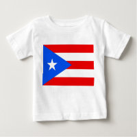 Baby T Shirt com Bandeira de Porto Rico, EUA