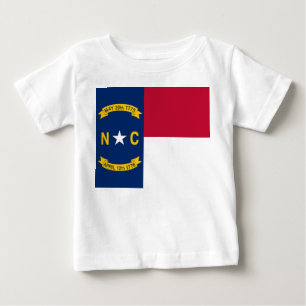 T-shirt Baby T Shirt com Flag da Carolina do Norte
