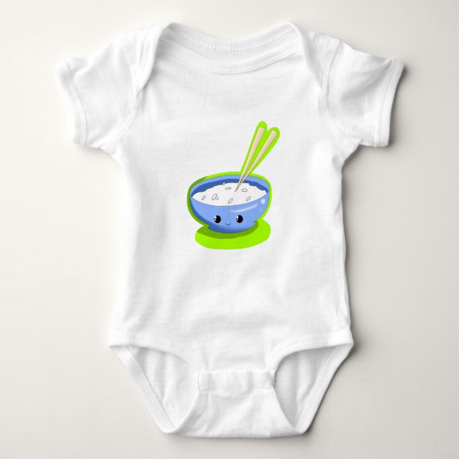 T-shirt Bacia de arroz azul (Frente)