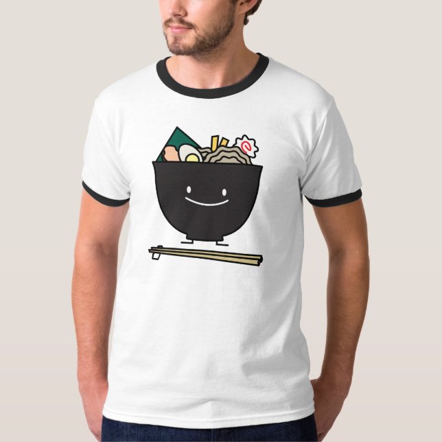 T-shirt Bacia feliz dos Ramen (Frente)